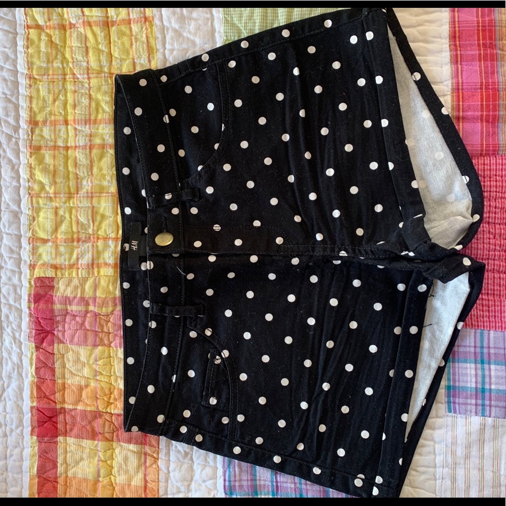 Black and White Polka Dot H&M Shorts